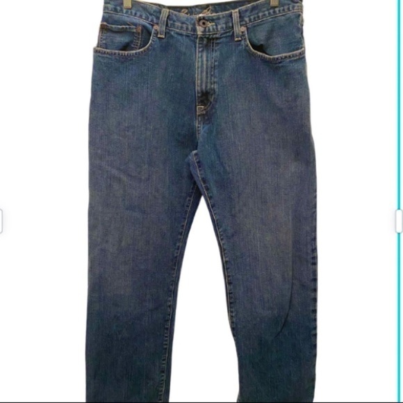 EDDIE BAUER 33x30 Relaxed Fit Jeans Logo Patch - Picture 2 of 7